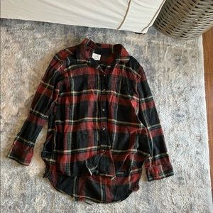 AE Oversized Distressed Flannel